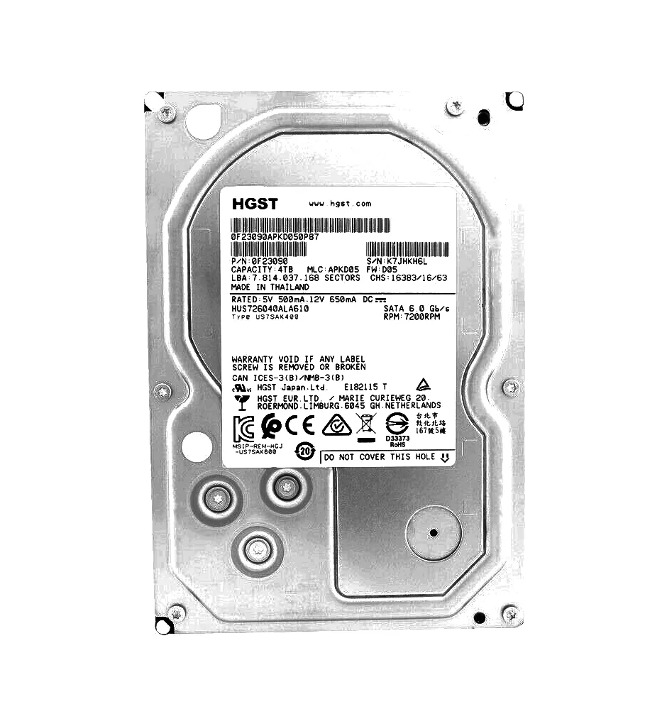 HGST 4TB 7200RPM SATA 6Gb/s 3.5-in Hard Drive