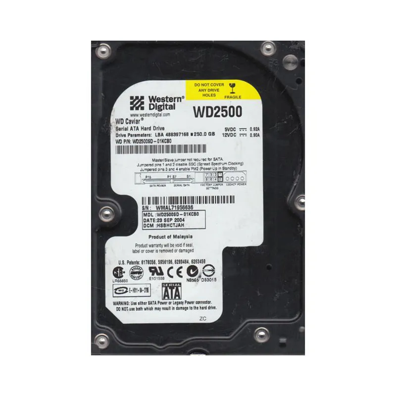 WD 250GB 7200RPM SATA 1.5Gb/s 3.5-in HDD
