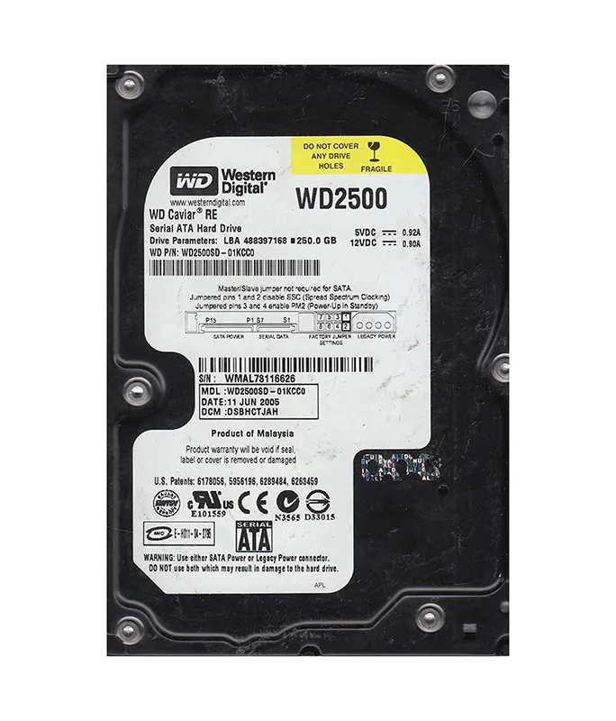 WD 250GB 7200RPM SATA 1.5Gb/s 3.5-in HDD