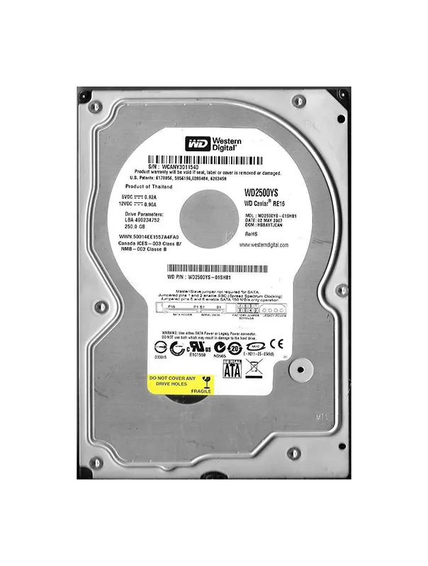 Western Digital 250GB 7200RPM SATA 3Gb/s 3.5-in HDD