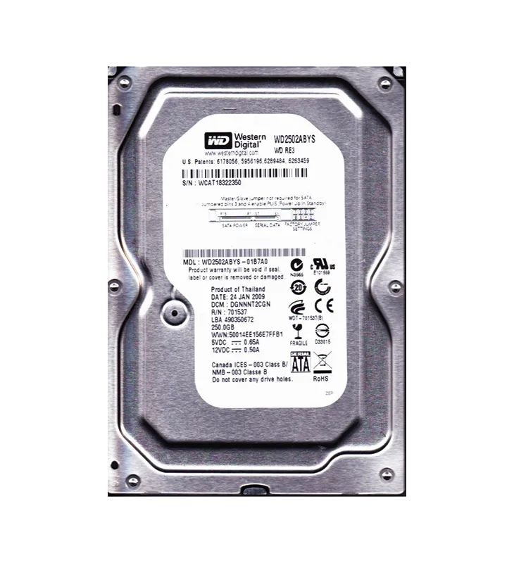 WD 250GB 7200RPM SATA 3Gb/s 3.5-in HDD