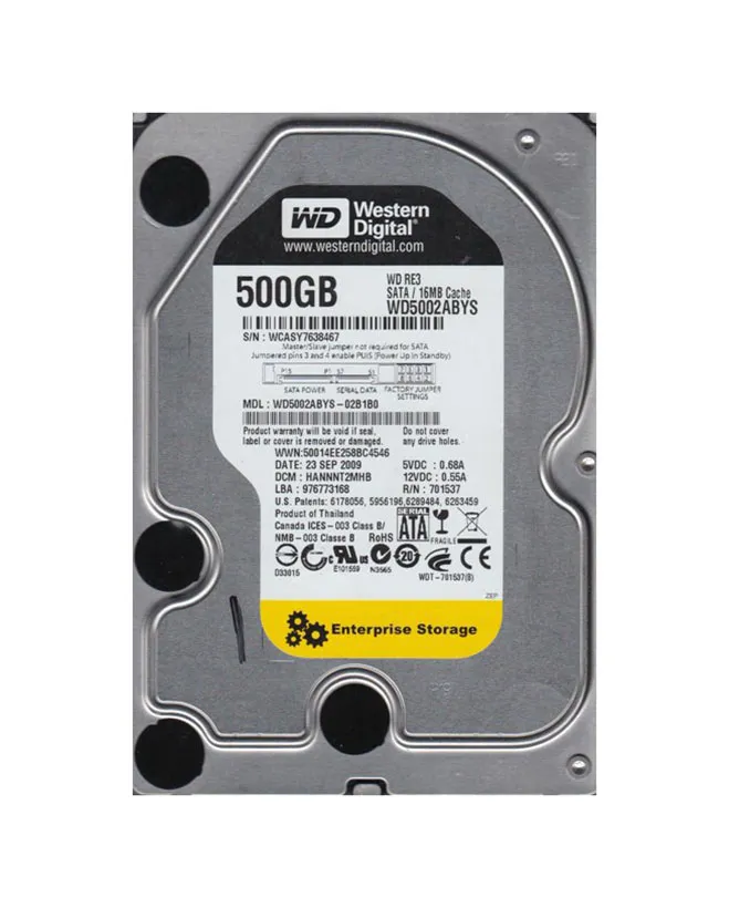 WD 500GB 7200RPM SATA 3Gb/s 3.5-in HDD