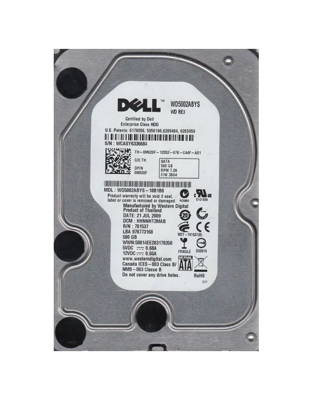 WD 500GB 7200RPM SATA 3Gb/s 3.5-in HDD