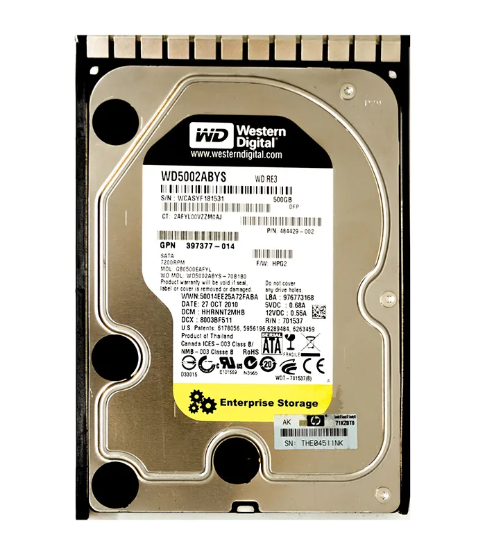 WD 500GB 7200RPM SATA 3Gb/s 3.5-in HDD