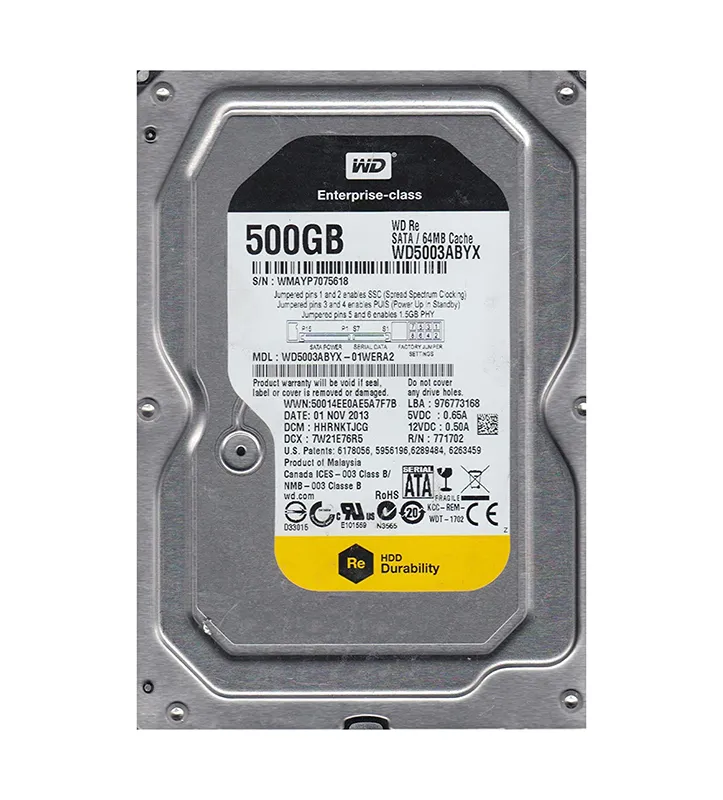 WD 500GB 7200RPM SATA 3Gb/s 3.5-in HDD