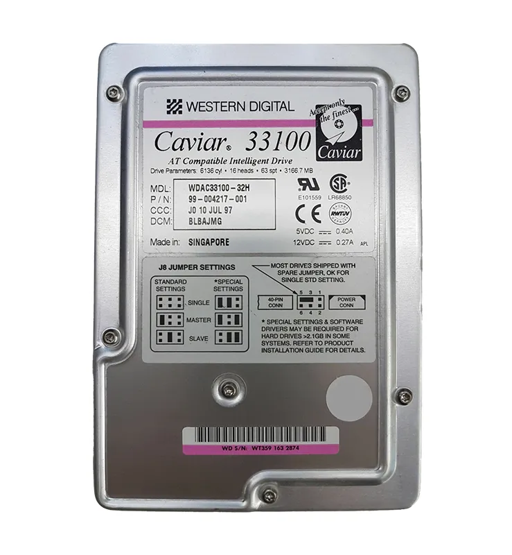WD Caviar 3.1GB 5200RPM EIDE 128KB Cache 3.5" Hard Drive